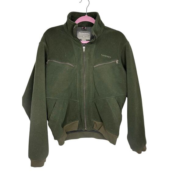 Simms Other - SIMMS Gore Wind Stopper Fishing Full Zip Jacket Size Medium Green Fishing PTFE